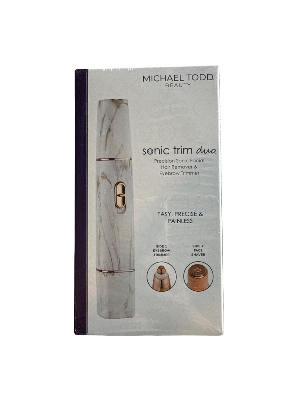Michael Todd Beauty Sonic Trim Duo - Marble & Rose Gold Facial Hair Trimmer